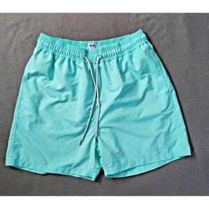 Love Brand & Co Swim Trunks Board Shorts Mens XL Lined Blue Rabbit Print on seat